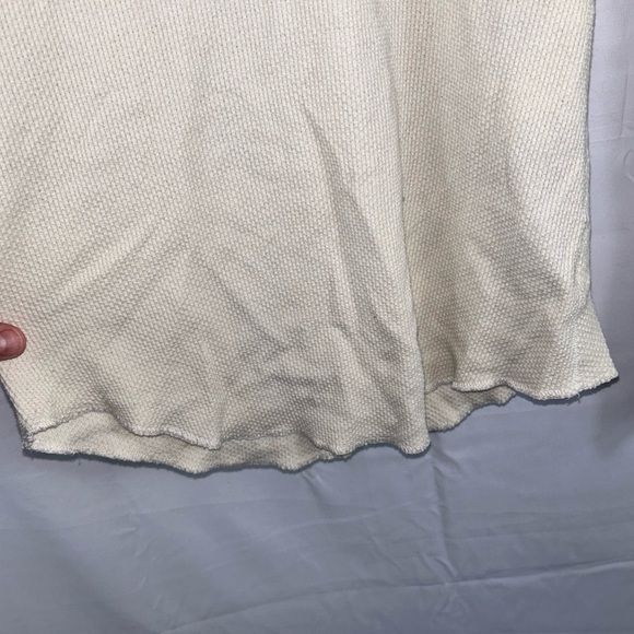 Free People Sweater Kyoto Cuff Thermal Mushroom Waffle Knit Long Sleeve V-Neck - Picture 7 of 12